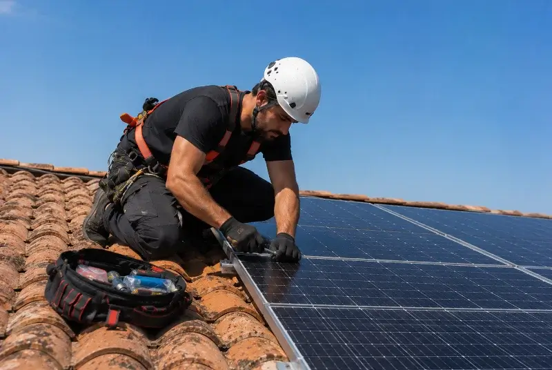 Maintenance et monitoring de panneaux solaires à Blou